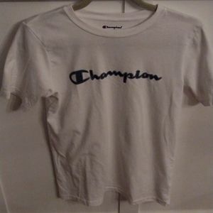 Champion white tee